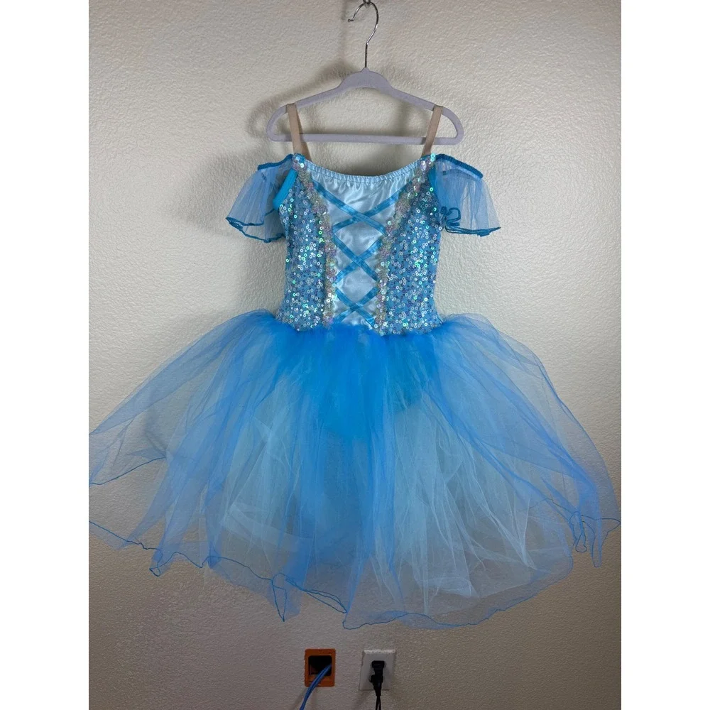 A Wish Come True Ballet Dance Tutu Costume ISC 5 6 Sequin Tulle Fairy Core 20476